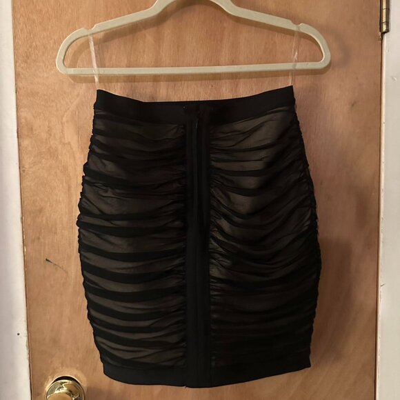 The GIRLCODE - Black Ruched Bandage Mini Skirt - Picture 3 of 4